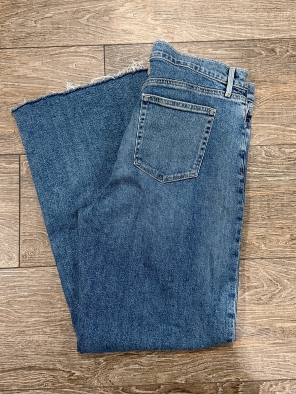 LOFT Wide Leg Jeans in Blue Waist 32